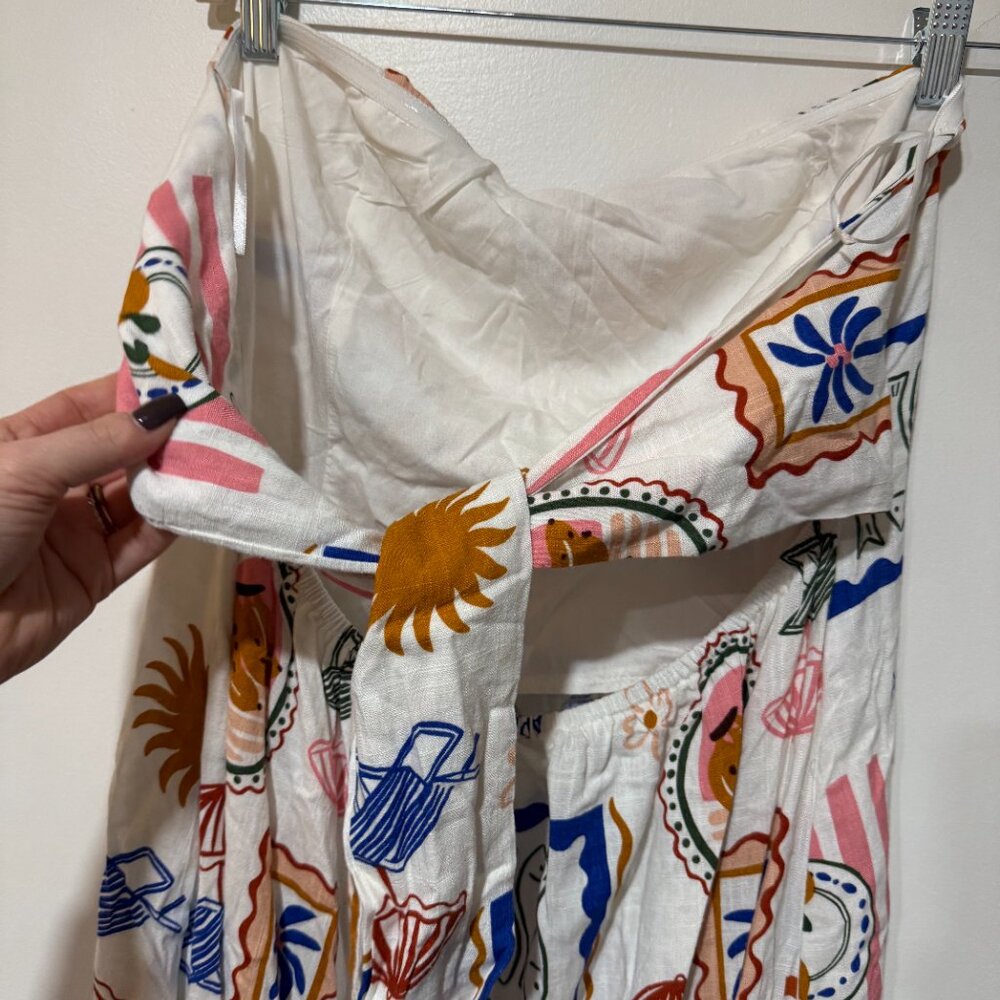 🏷 *NWT*  ✨🍋 Paper Heart Amalfi Print Tie-Waist Maxi Dress 🍹✨ Paper Heart - Picture 6 of 9